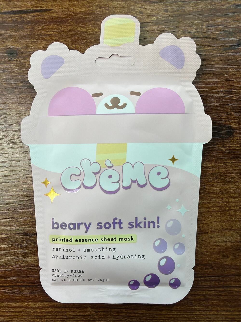The Creme Shop Bears Soft Skin! Printed Essence Sheet Mask 0.88 US oz/ 25g